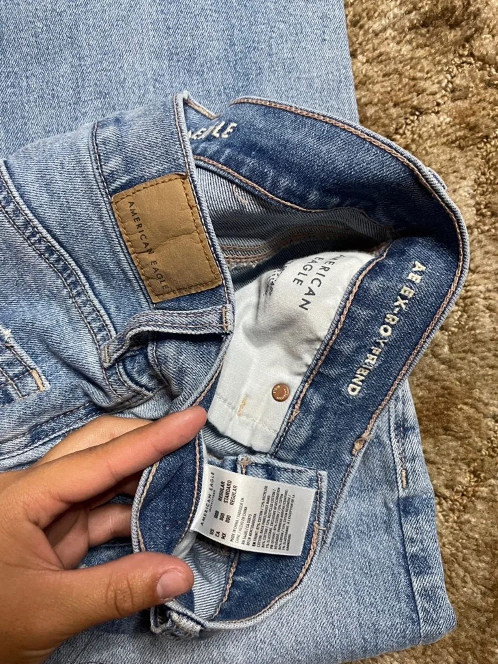 American Eagle Light Wash Ex Boyfriend‎ Jean Size 000